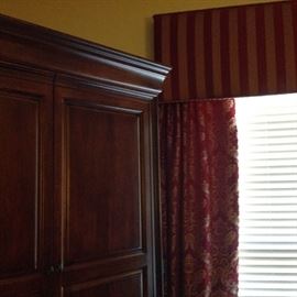 Window Valance & Drapes and Thomasville Entertainment Center/Armoire