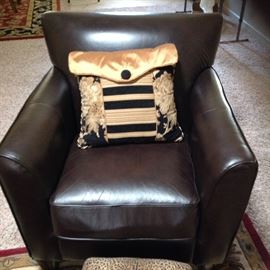 One of two La Z Boy Leather Chairs.  Both are in excellent condition.