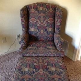 Chair and matching ottoman