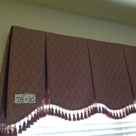 Close Up of one of the two Gold Valances.  Both are the same size