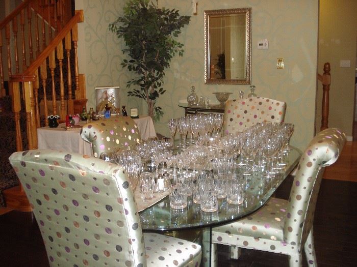 over 120 Pieces of Waterford Crystal {Carina } Stemware Also Rogaska Crystal   Baccarat    Orrefors 