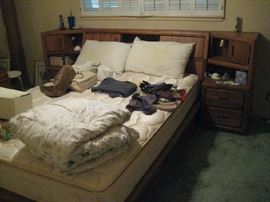 Queen-size bed with built in storage!