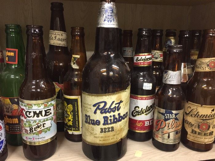 Antique beer bottles