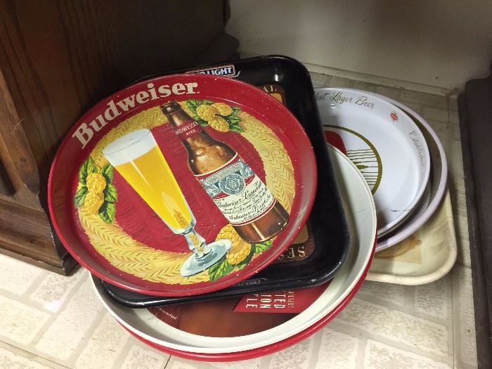 Vintage beer trays