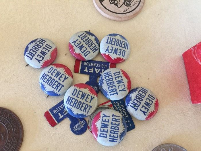 Vintage political pins