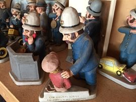 Ceramic police figures