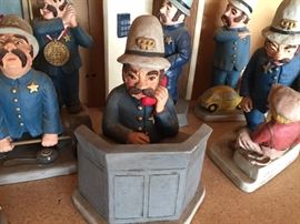 Ceramic police figures