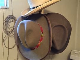Several ranching cowboy beaver felt hats