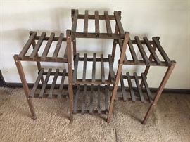Vintage wood plant stand