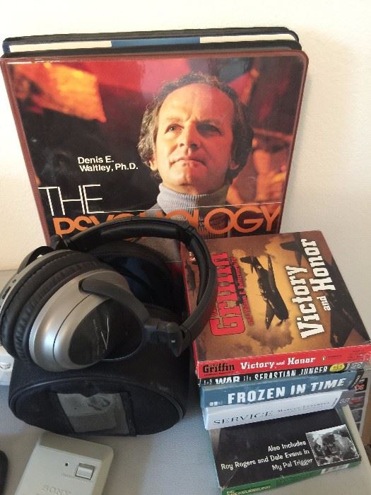 Headphones and books on cd