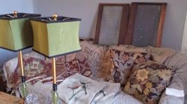 tons of pillow covers...