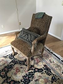 Fabulous pair of leopard print chairs by Highland House out of Hickory, NC. 