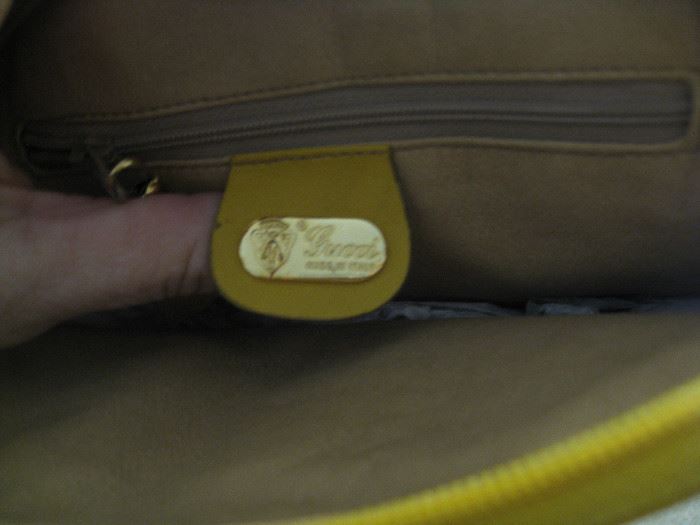 Gucci logo inside purse