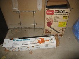 Toro blower/vac and hedge trimmer