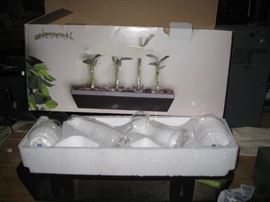 Wall shelf - holds glass vases