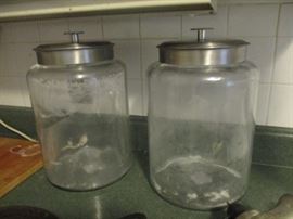 large glass cannisters
