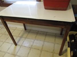Enamel kitchen table
