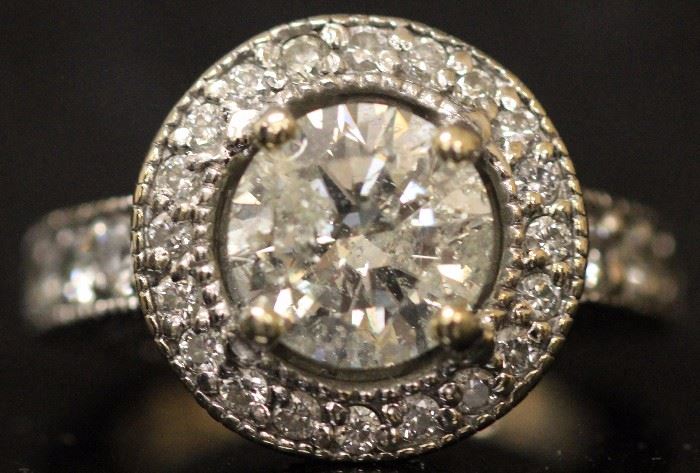 Lot 3029: Lady's 2.18 CT Brilliant Cut Diamond 14KT Ring; Ring size 5.5 View full catalog at www.slawinski.com