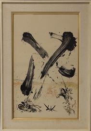 Lot 3036: Salvador Dali (1904-1989), Lithograph "Attaque Des Moulins"; View full catalog at www.slawinski.com
