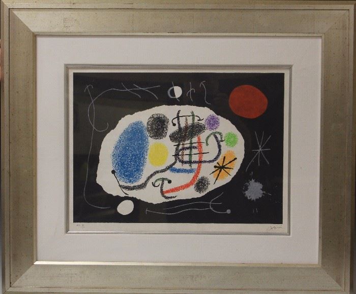 Lot 3086: Joan Miro (1893-1983), Lithograph. View full catalog at www.slawinski.com