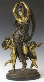 Lot 3148: Auguste J. Carrier (1800-1875), Figural Bronze, 28"  View full catalog at www.slawinski.com
