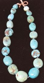 Lot 3172: Lady's Turquoise Necklace, 21" View full catalog at www.slawinski.com