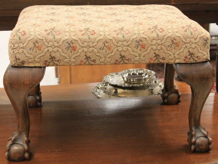 Lot 3255: Chippendale Carved Ottoman, 19th Century 12" View full catalog at www.slawinski.com