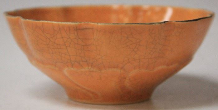 Lot 3335: Chinese Crackle Porcelain Bowl, 5 1/8" diameter View full catalog at www.slawinski.com