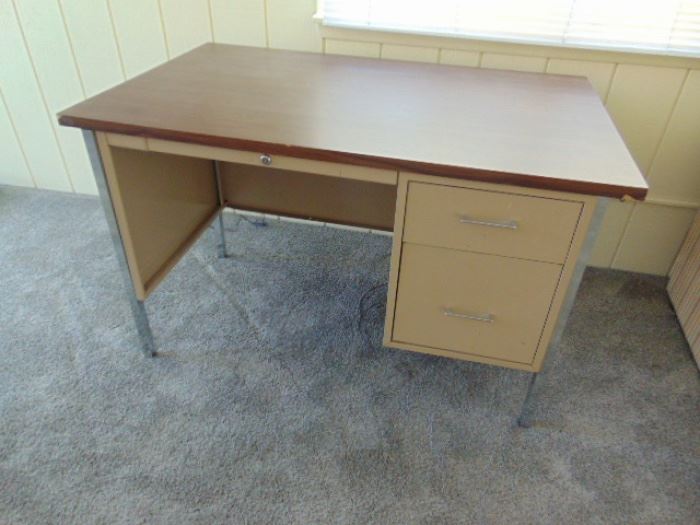 Commercial style metal desk