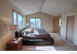 King Size Bed Surround Custom made by DESIGN CENTER, includes custom comforter & 3 pillows