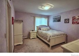 Broyhill Furniture.  Full / Double Size bed (Headboard, Foot-board & side rails.  Nine (9) Drawer Dresser with Mirror ~ 71'' L x 19 1/2'' D x 81'' H including Mirror.  Armoire ~ 42'' L x 20 1/2'' D x 64'' H.  Nightstand with two (2) drawers ~ 26'' L x 17 1/2'' D x 26'' H.