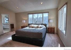 King Size Bed Surround Custom made by DESIGN CENTER, includes custom comforter & 3 pillows