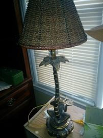 Lamp with monkey base