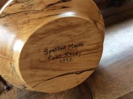 Vase is Spalted Maple by Paul Rhudy 1992 - handmade in NC mountains