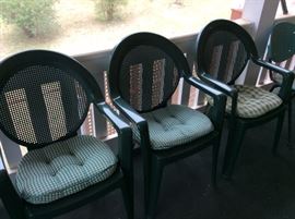 Green plastic Chairs - great shape