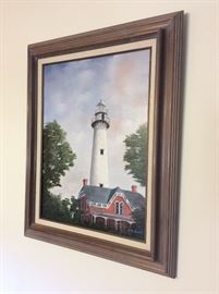 Tybee Island, Georgia lighthouse artwork.