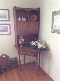 Unusual corner cabinet - very nice.