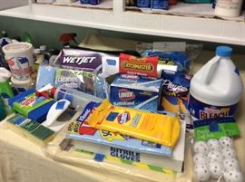 Lots and lots of cleaning items.