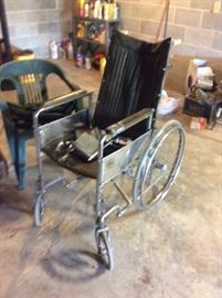 Vintage wheelchair - high back - very comfortable and easy to push