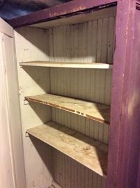 shelves and bead board....absolutely stunning and very cool - on rollers/casters