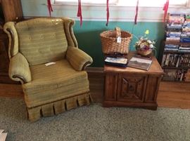 Arm Chair and Box style End table (there are two of these)