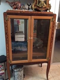 French Curio cabinet, doors have been replaced