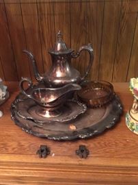 silver plate tea set 
