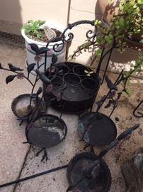 many metal plant stands
