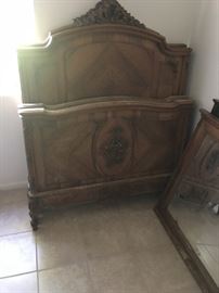 These a huge, solid hand carved headboards and footboards. No rails 