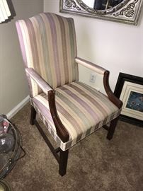 STRIPED SIDE CHAIR