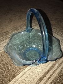 VINTAGE BLUE BASKET BOWL