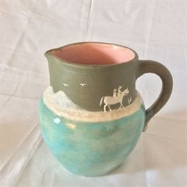 North Carolina, Pisgah Forest Pottery, cameo with crystalline Pitcher