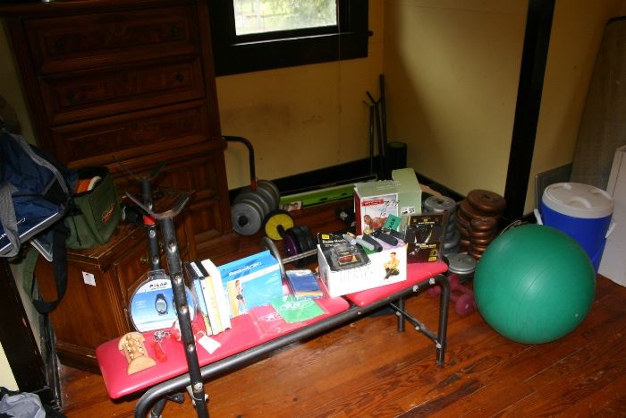 Tons of exercise equipment
