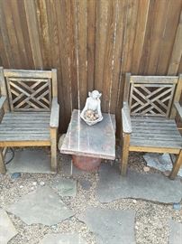 Rustic wood chairs